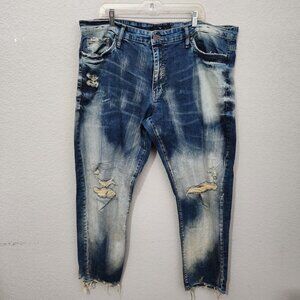 Legacy Edition Jordan Craig Jeans Mens Size 44 Blue Denim Ripped Faded